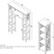 Alaterre Furniture Coventry Over Toilet Open Shelving Unit with Left and Right Side Shelves, Bath Tall Storage Shelf ANCT724WH - alternate 3